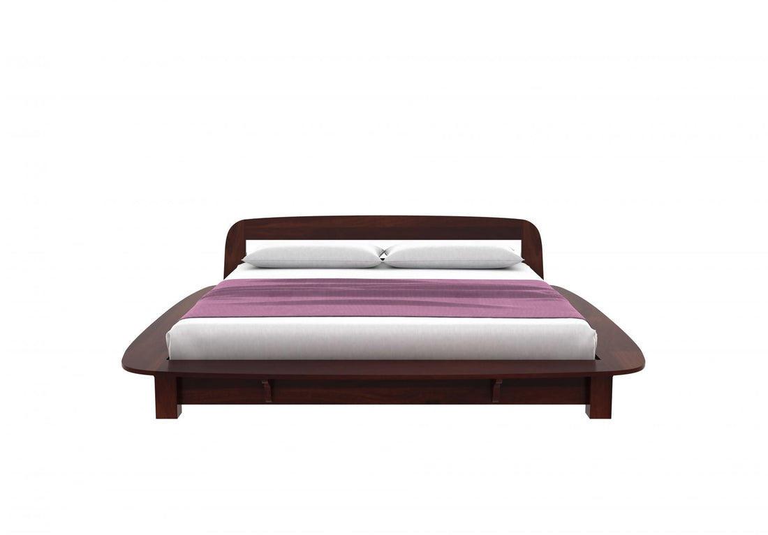 Craft D Art Sheesham Wood King Size Bed Without Storage (Walnut Finish)
