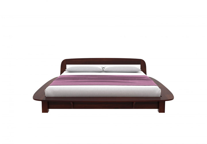 Craft D Art Sheesham Wood King Size Bed Without Storage (Walnut Finish)