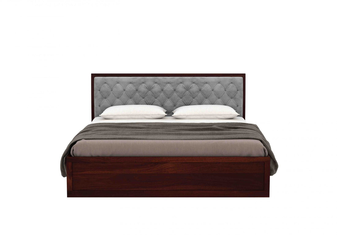 Craft D Art Sheesham Wood King Size Bed With Storage (Walnut Finish)