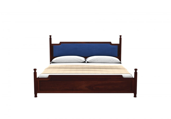 Craft D Art Sheesham Wood King Size Bed Without Storage (Walnut Finish)