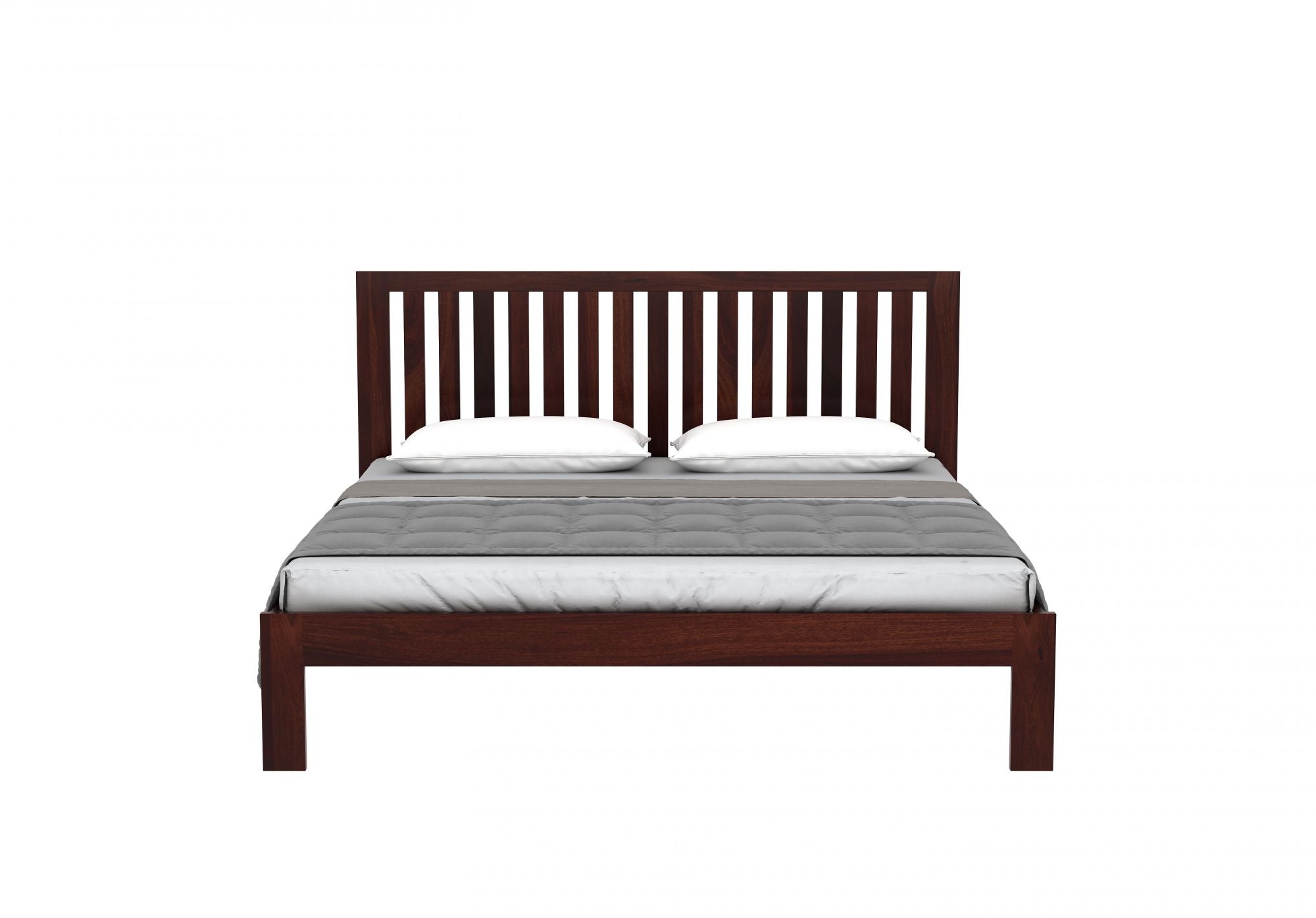 Craft D Art Sheesham Wood King Size Bed Without Storage (Walnut Finish)