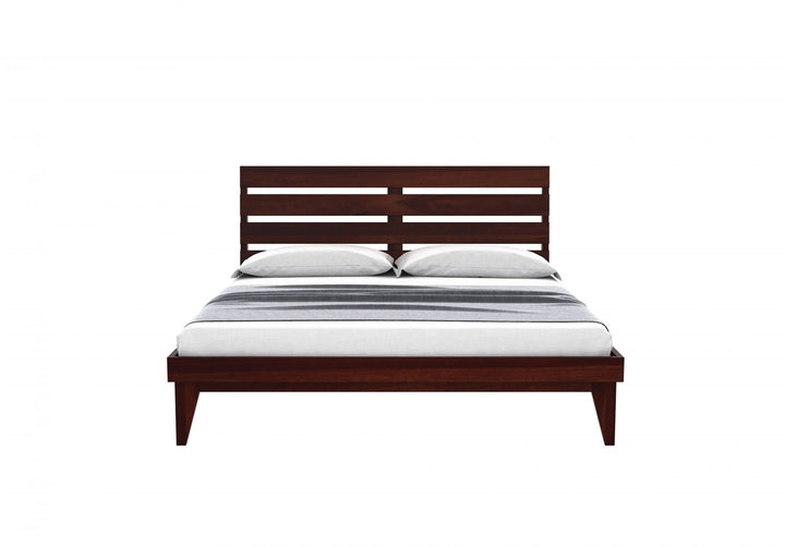 Craft D Art Sheesham Wood King Size Bed Without Storage (Walnut Finish)