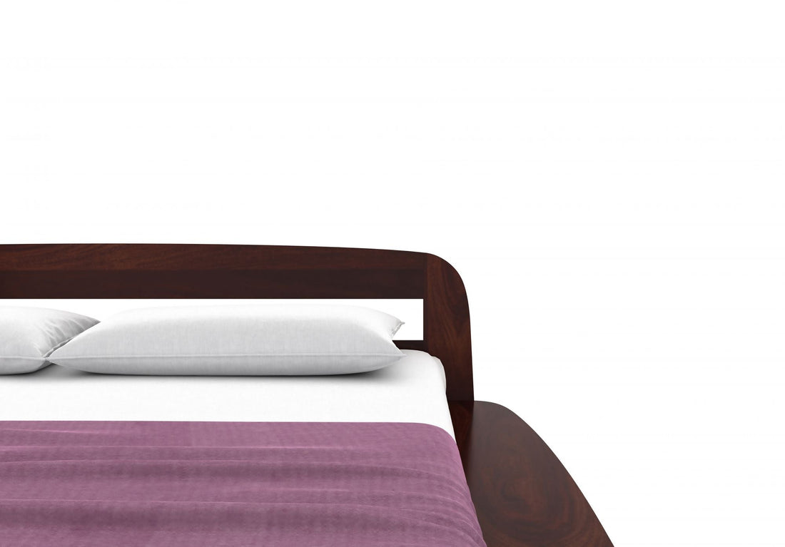 Craft D Art Sheesham Wood King Size Bed Without Storage (Walnut Finish)