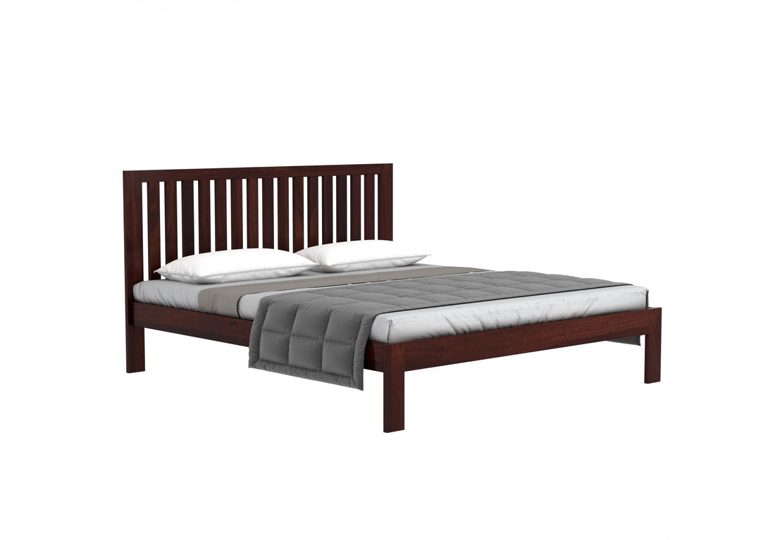 Craft D Art Sheesham Wood King Size Bed Without Storage (Walnut Finish)