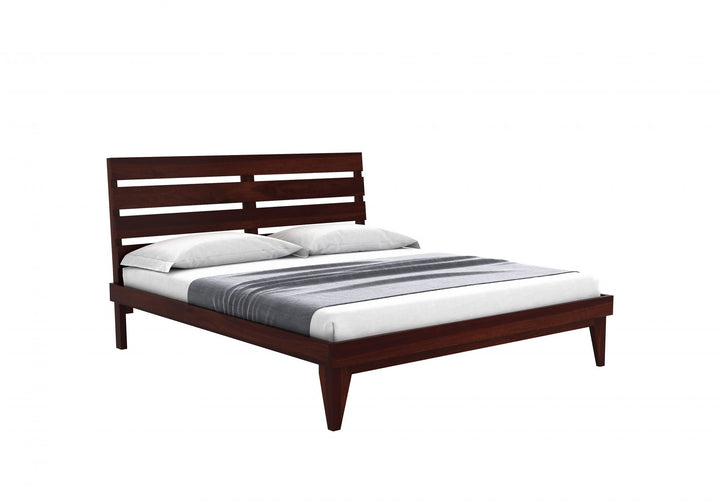 Craft D Art Sheesham Wood Queen Size Bed Without Storage (Walnut Finish)
