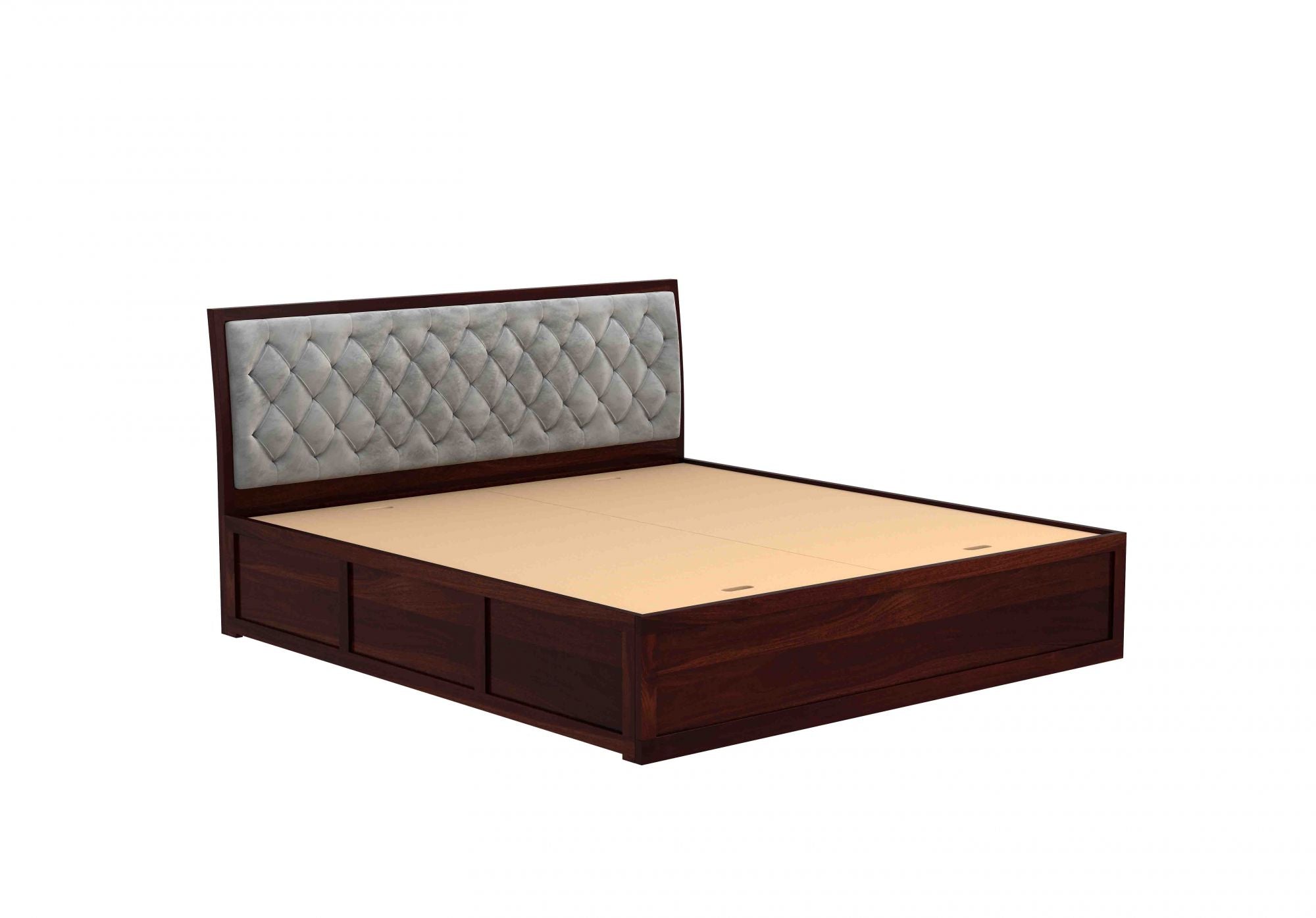 Craft D Art Sheesham Wood King Size Bed With Storage (Walnut Finish)