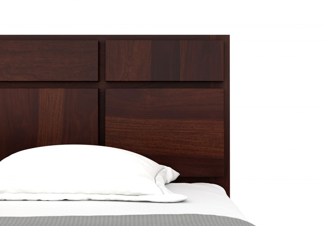 Craft D Art Sheesham Wood Queen Size Bed With Storage (Walnut Finish)