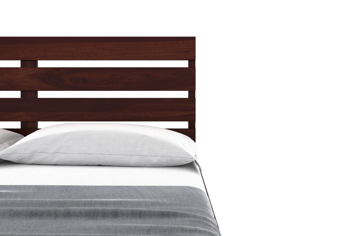 Craft D Art Sheesham Wood Queen Size Bed Without Storage (Walnut Finish)
