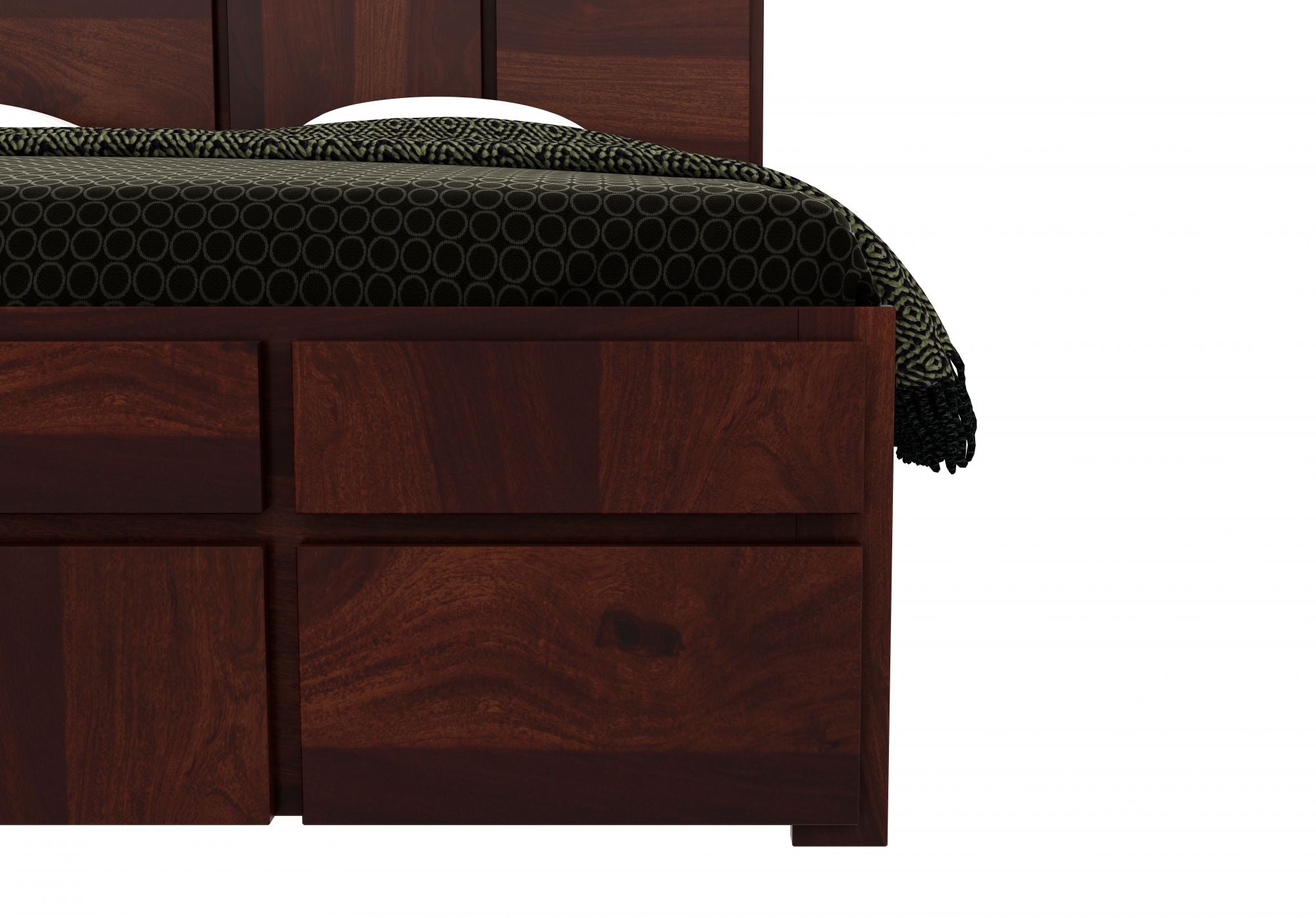 Craft D Art Sheesham Wood King Size Bed With Storage (Walnut Finish)