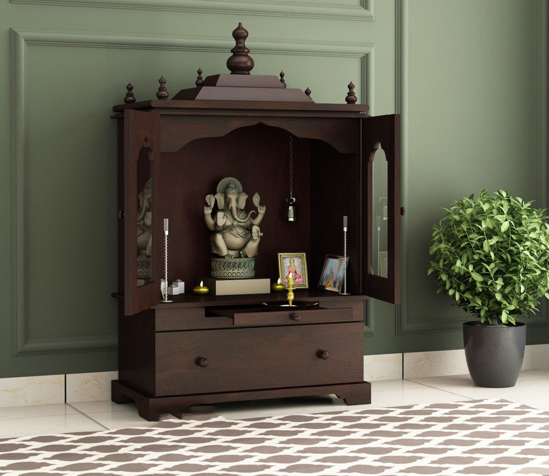 Gavrion Sheesham Wood Home Temple (Honey Finish)
