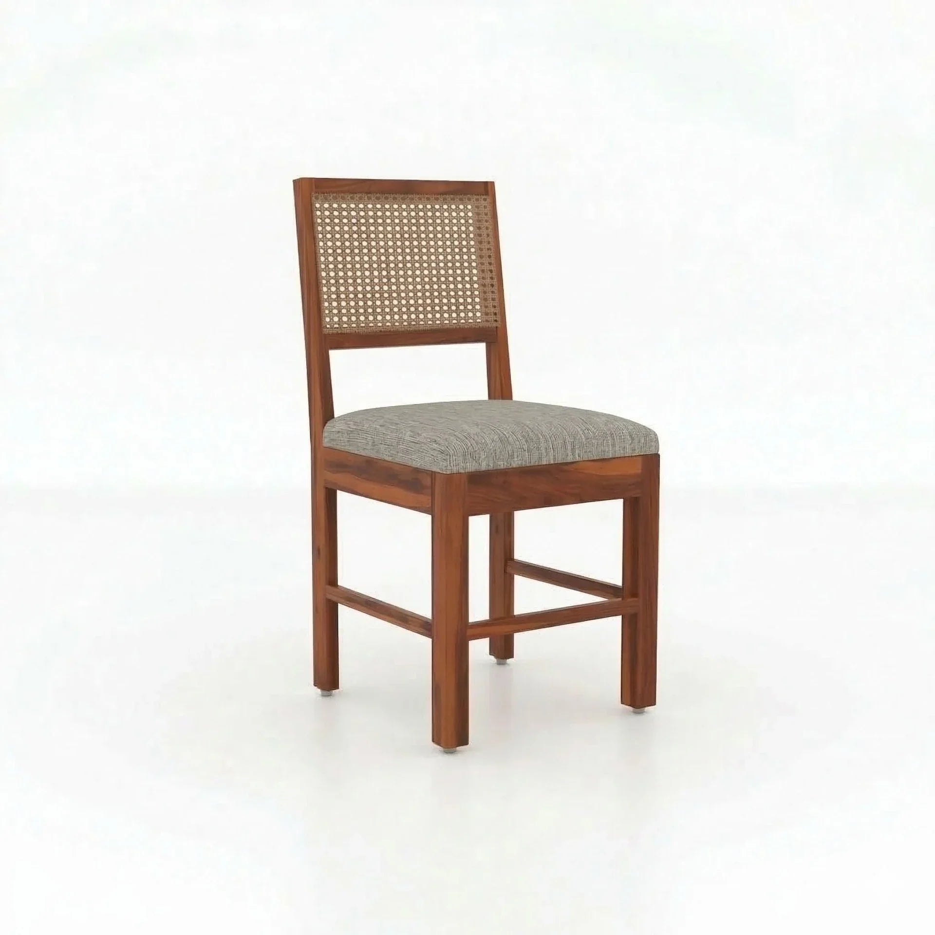 Craft D Art Solid Sheesham Wood 4 Seater Dining Table Set With Cane Chair