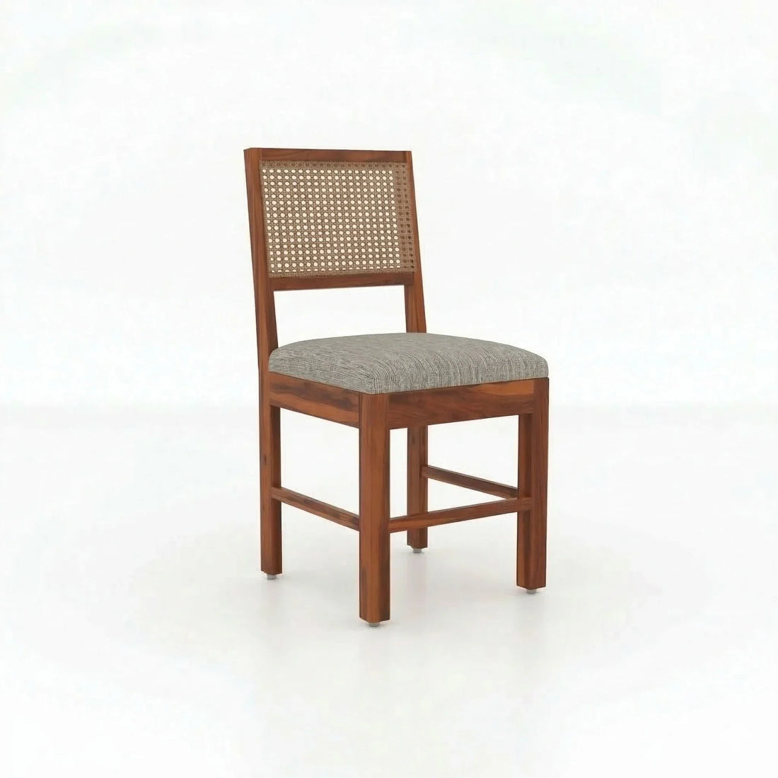 Craft D Art Solid Sheesham Wood 4 Seater Dining Table Set With Cane Chair
