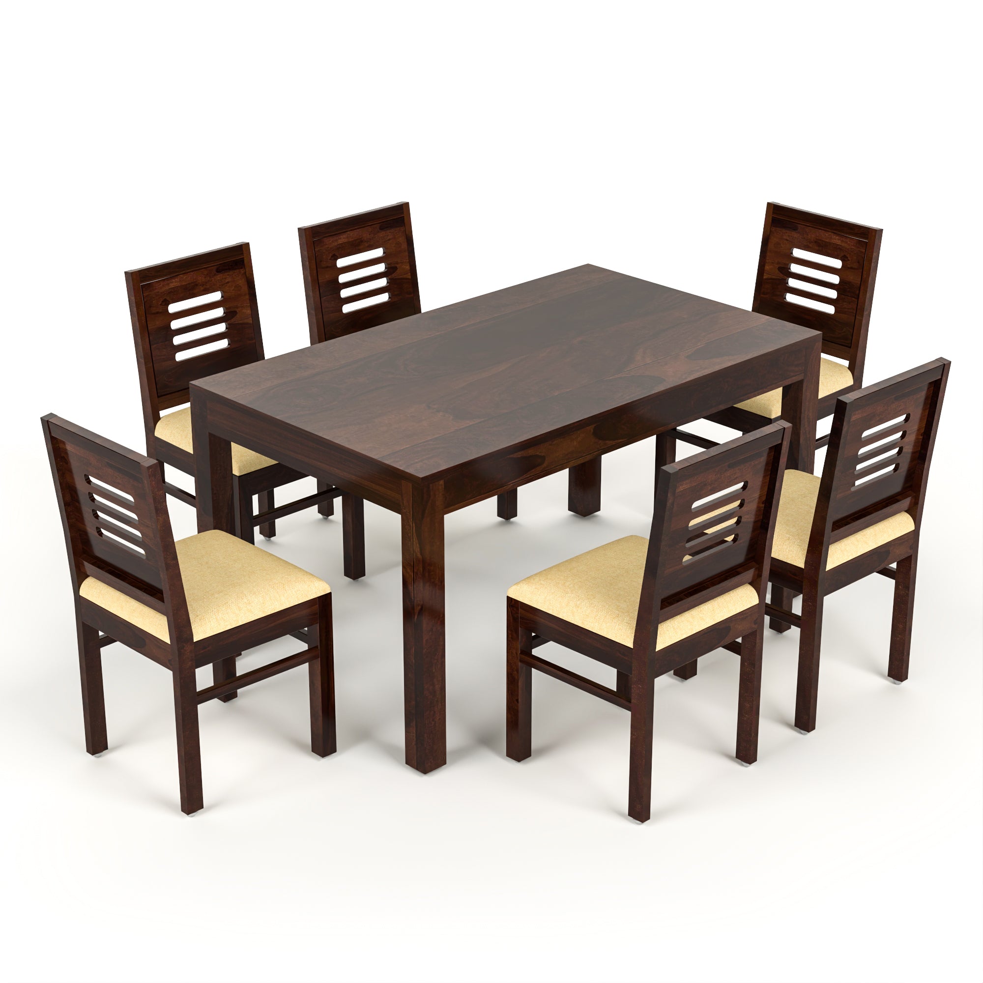 Craft D Art Sheesham Wood 6 Seater Dining Table Set