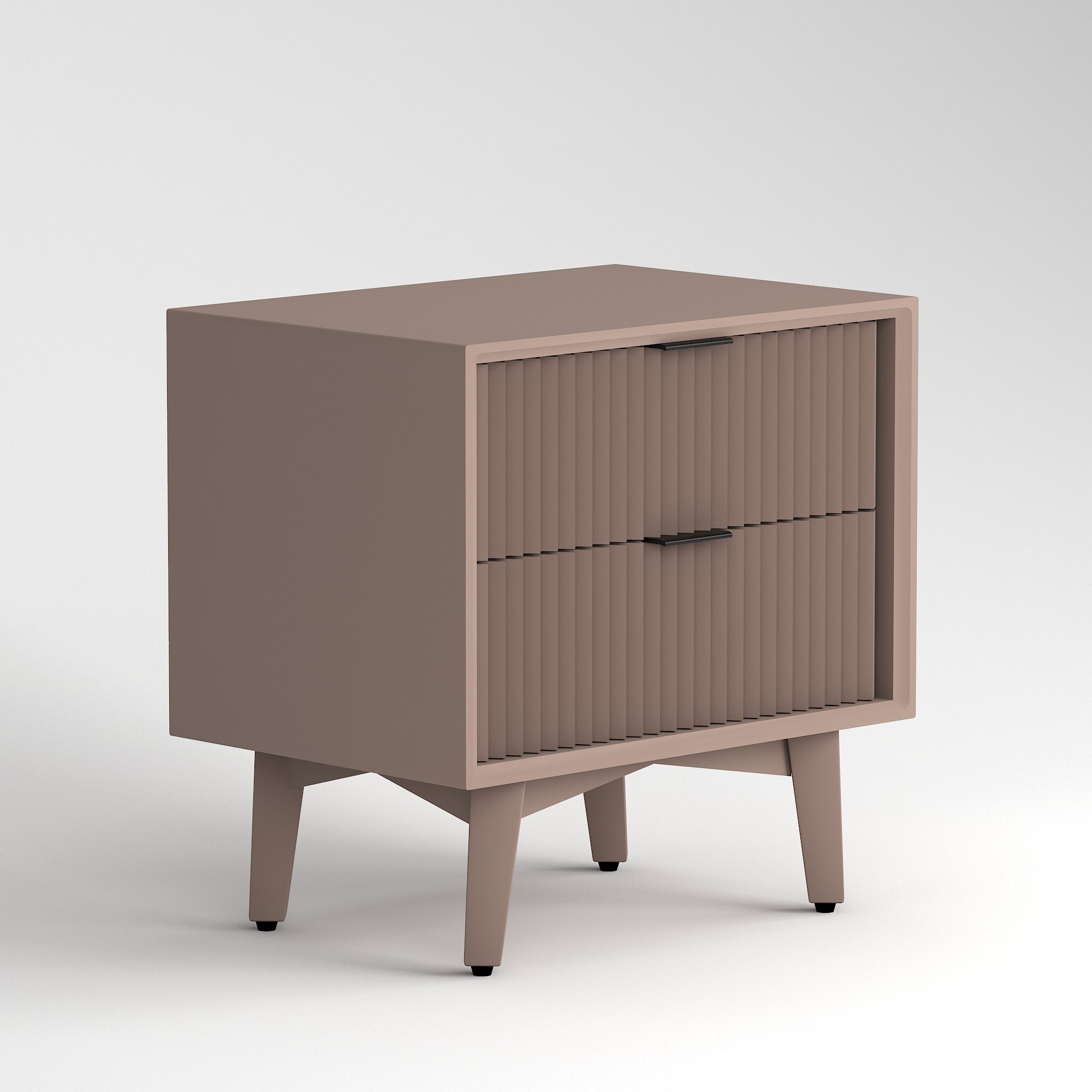 Craft D Art HDMR Premium Wood Bedside Table (Mocha Beige)