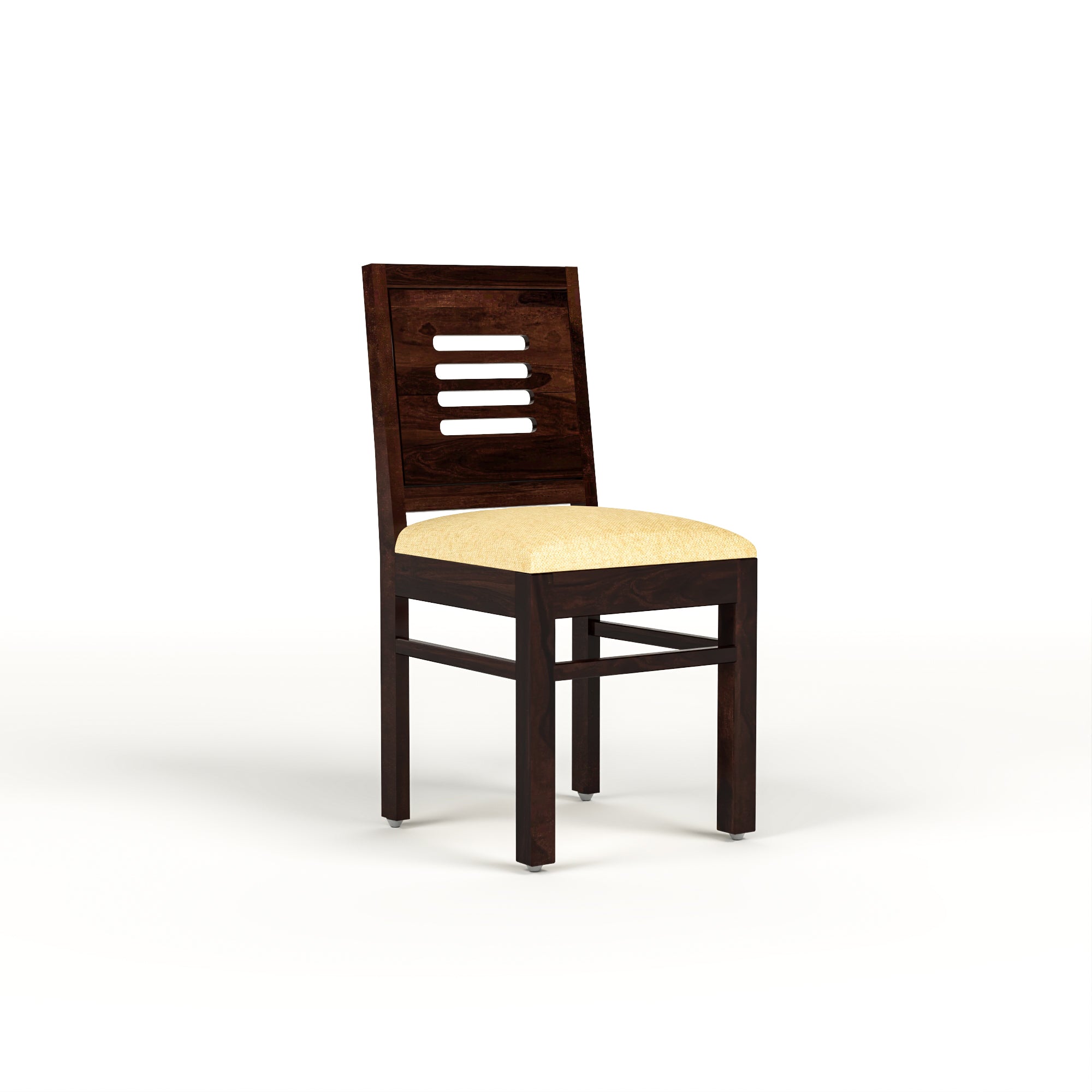 Craft D Art Sheesham Wood 4 Seater Dining Table Set (Walnut Finish)