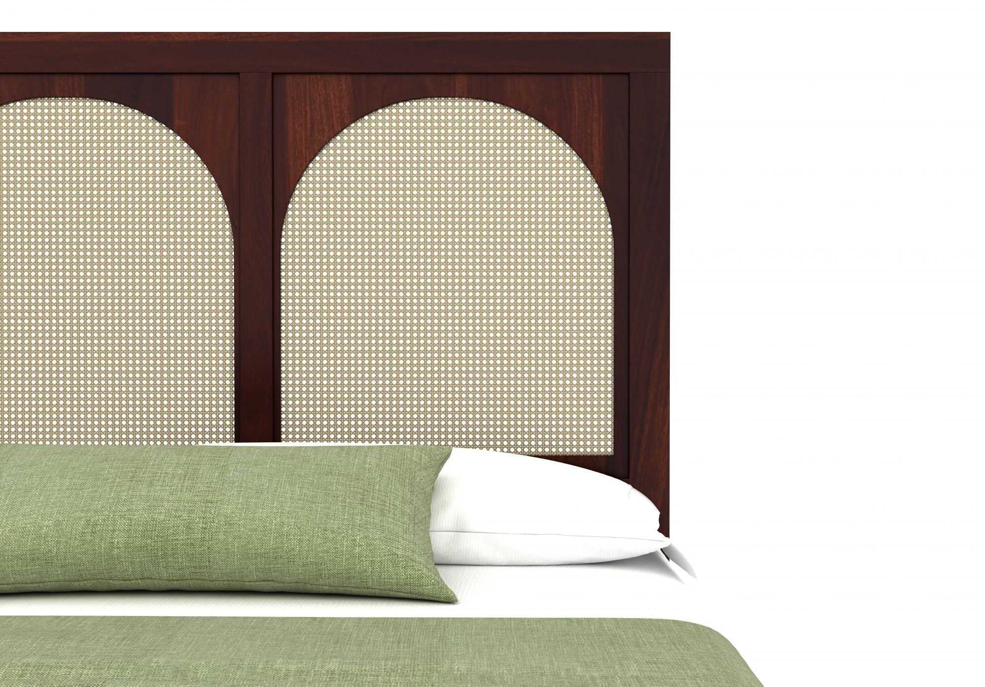 Craft D Art Sheesham Wood Queen Size Bed Without Storage (Walnut Finish)