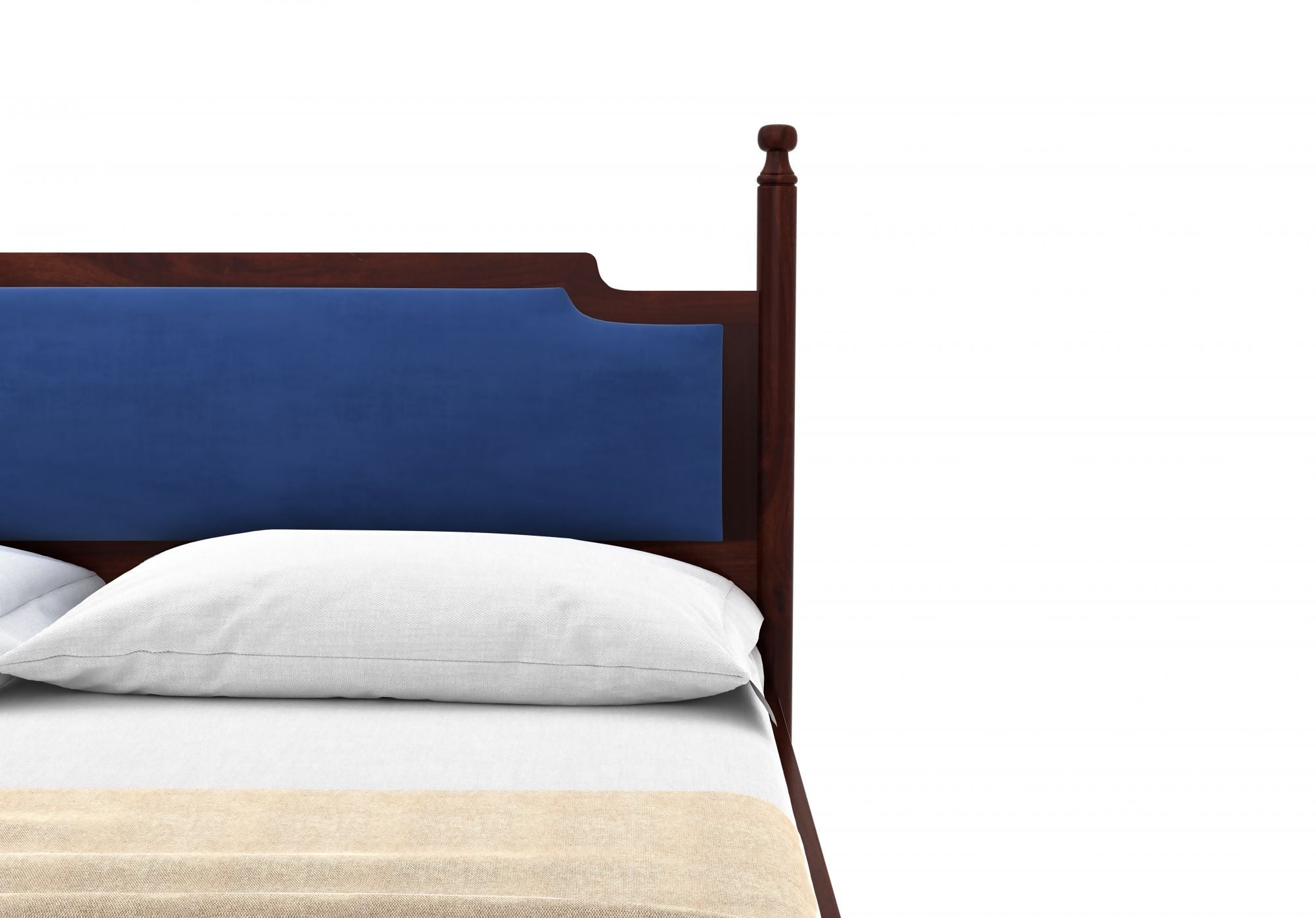 Craft D Art Sheesham Wood Queen Size Bed Without Storage (Walnut Finish)