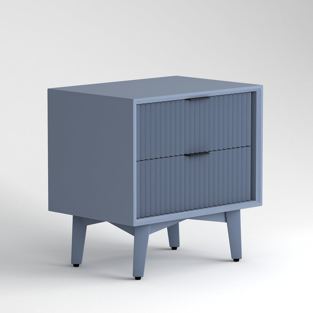 Craft D Art HDMR Premium Wood Bedside Table (Slate Blue)