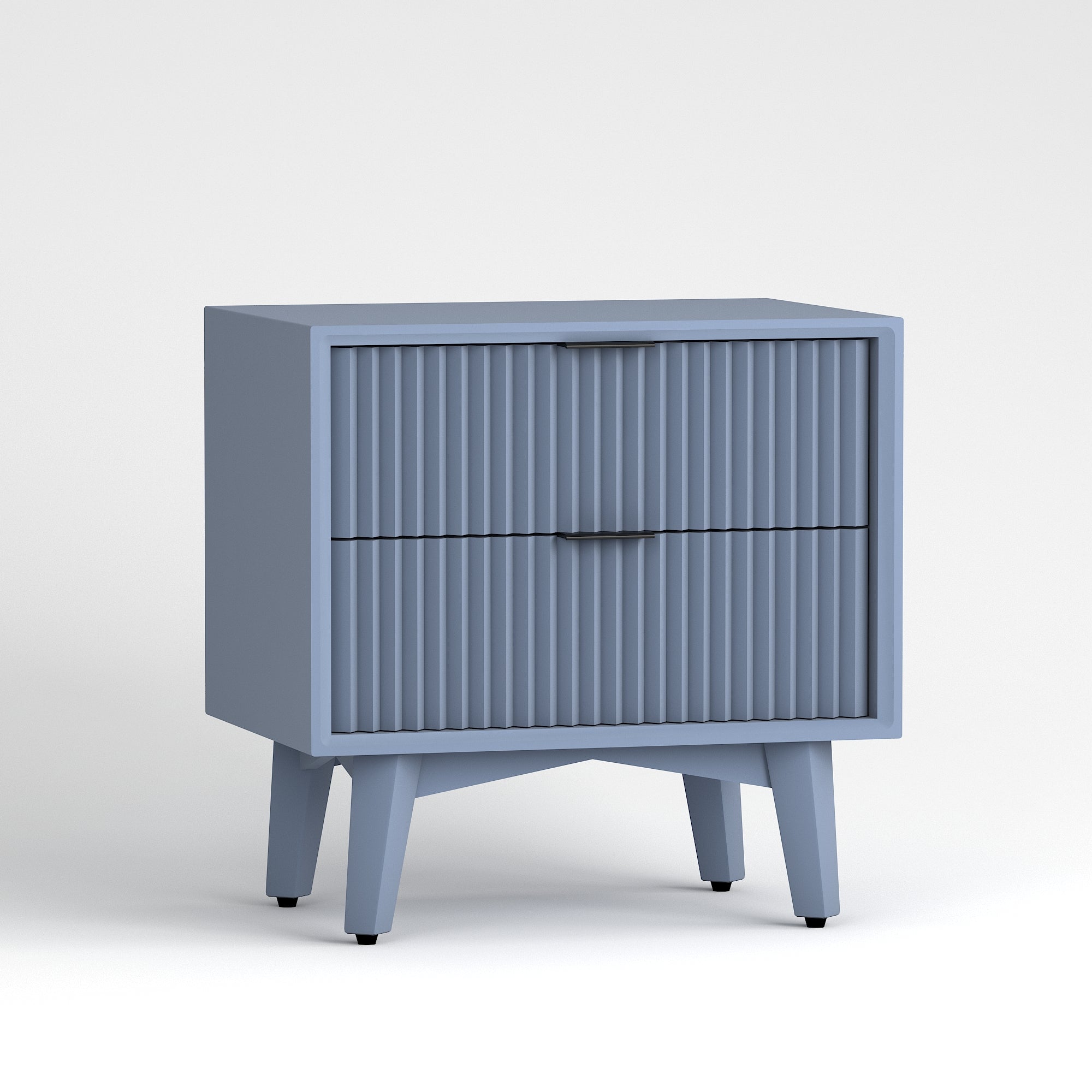 Craft D Art HDMR Premium Wood Bedside Table (Slate Blue)