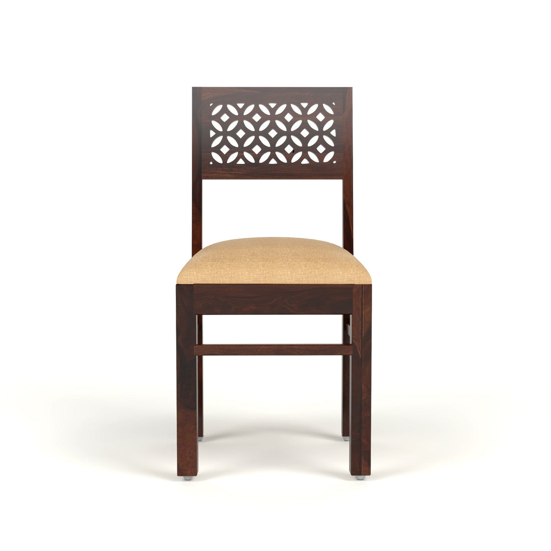 Craft D Art Sheesham Wood 2 Seater Carved Dining Table Set (Walnut Finish)
