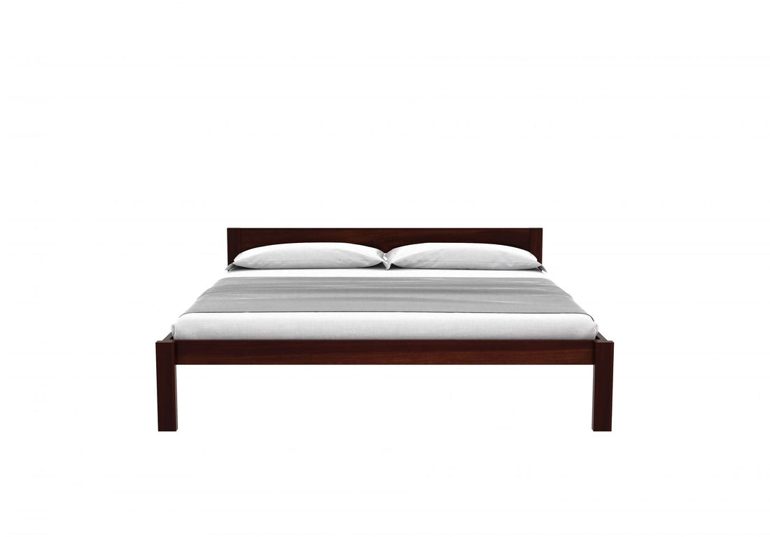 Craft D Art Sheesham Wood Queen Size Bed Without Storage (Walnut Finish)