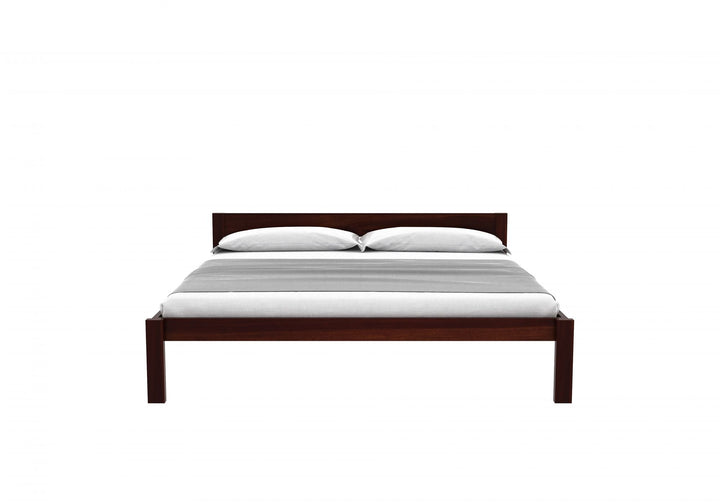 Craft D Art Sheesham Wood Queen Size Bed Without Storage (Walnut Finish)