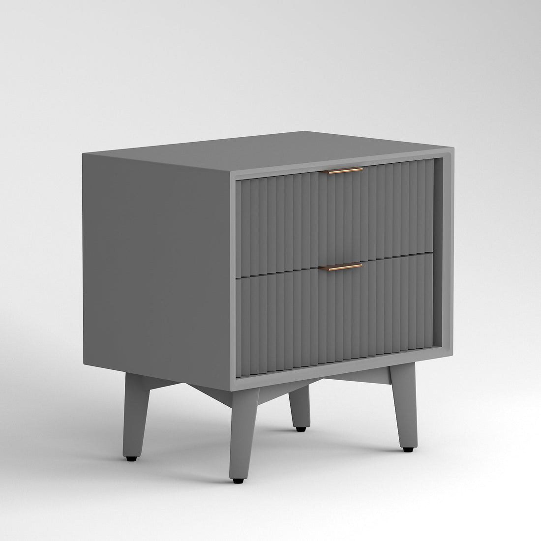 Craft D Art HDMR Premium Wood Bedside Table (Grey)