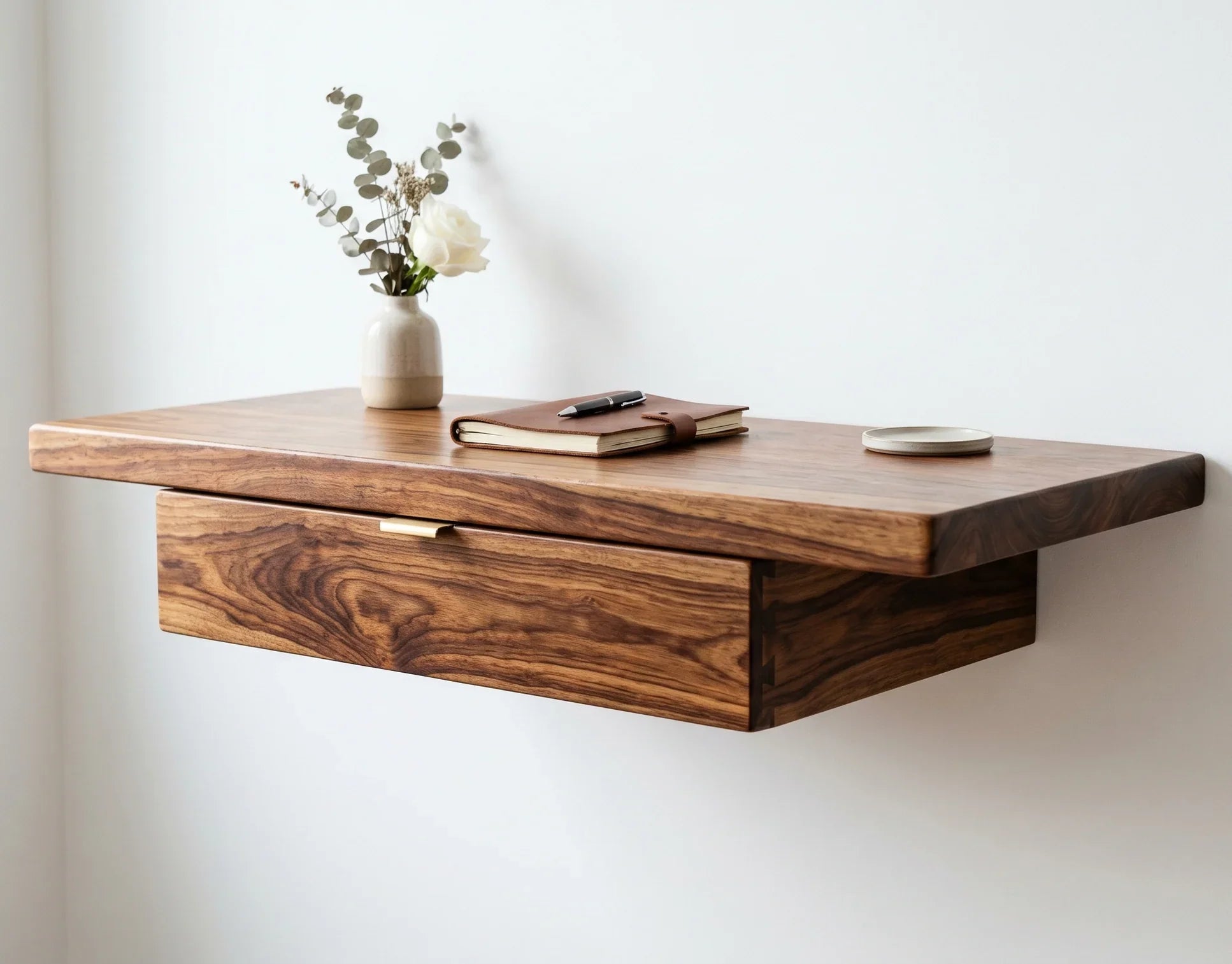 The Mid-Century Modern Solid Wood Floating study  & Writer's Desk