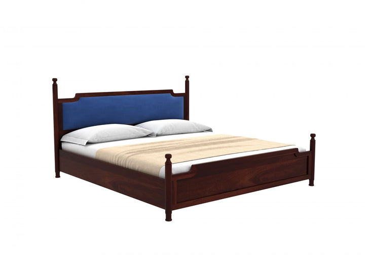 Craft D Art Sheesham Wood Queen Size Bed Without Storage (Walnut Finish)