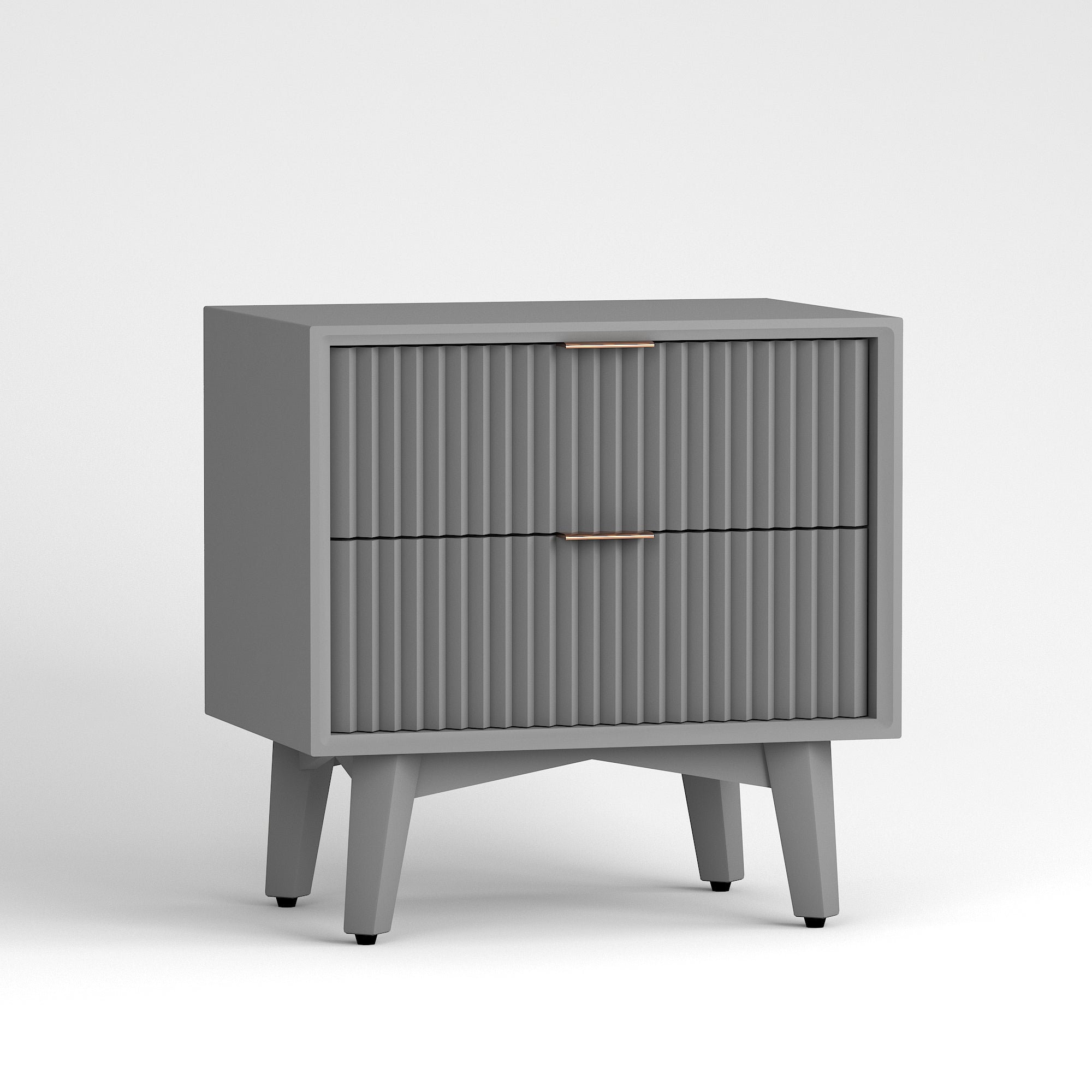Craft D Art HDMR Premium Wood Bedside Table (Grey)