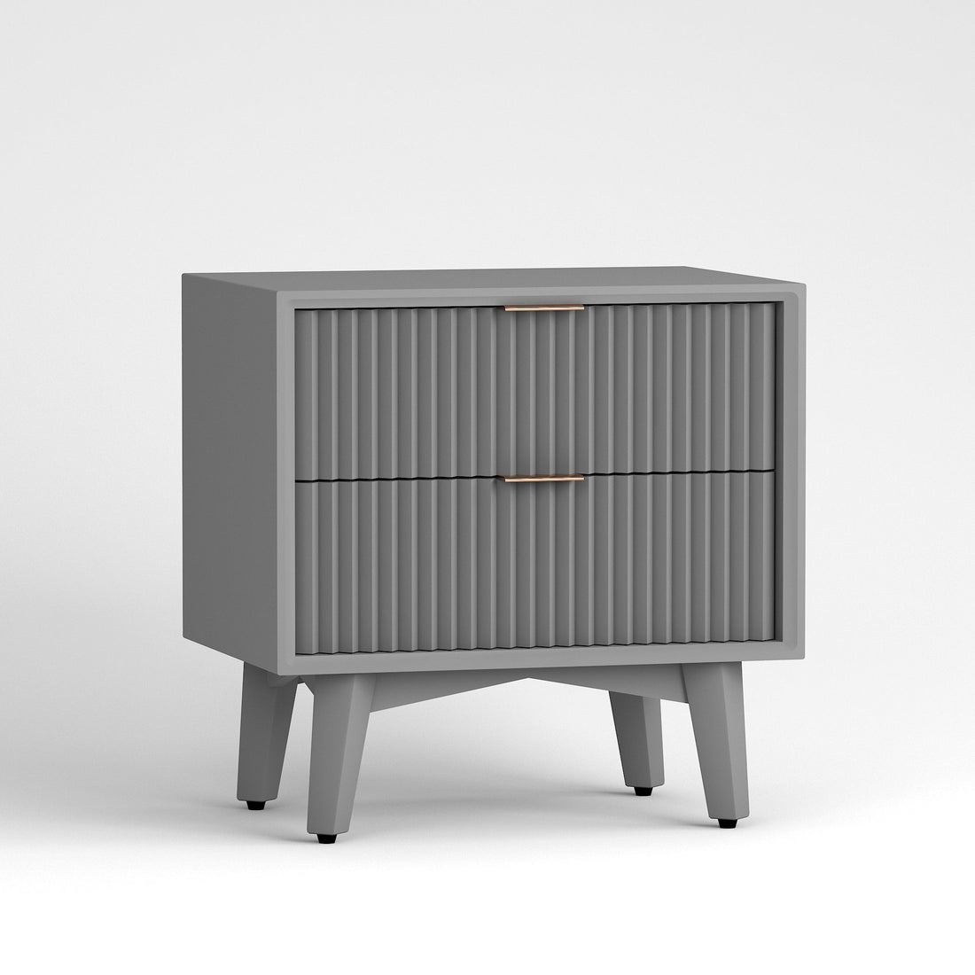 Craft D Art HDMR Premium Wood Bedside Table (Grey)