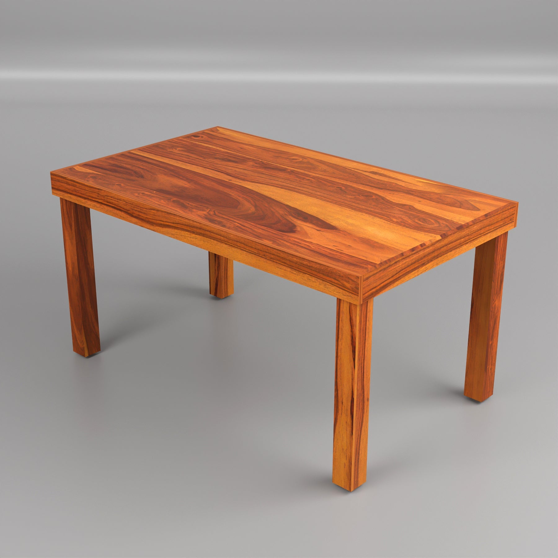 Uldaris Sheesham Wood Dining Set 6 Seater (Honey Finish)