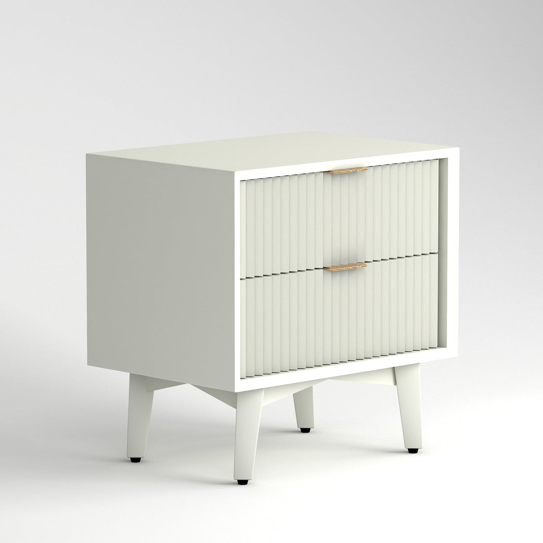 Craft D Art HDMR Premium Wood Bedside Table (White)