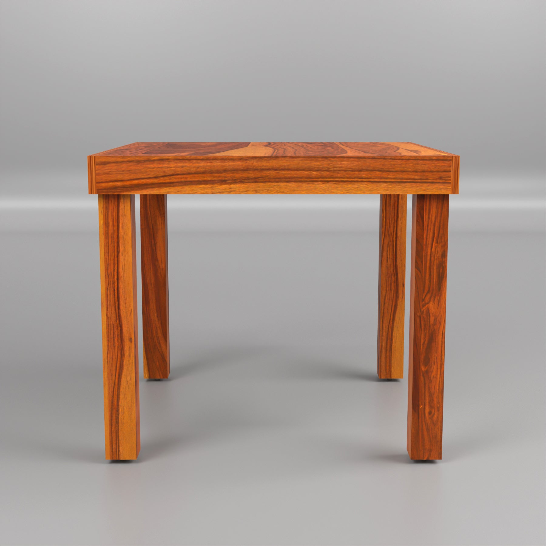 Uldaris Sheesham Wood Dining Set 4 Seater (Honey Finish)