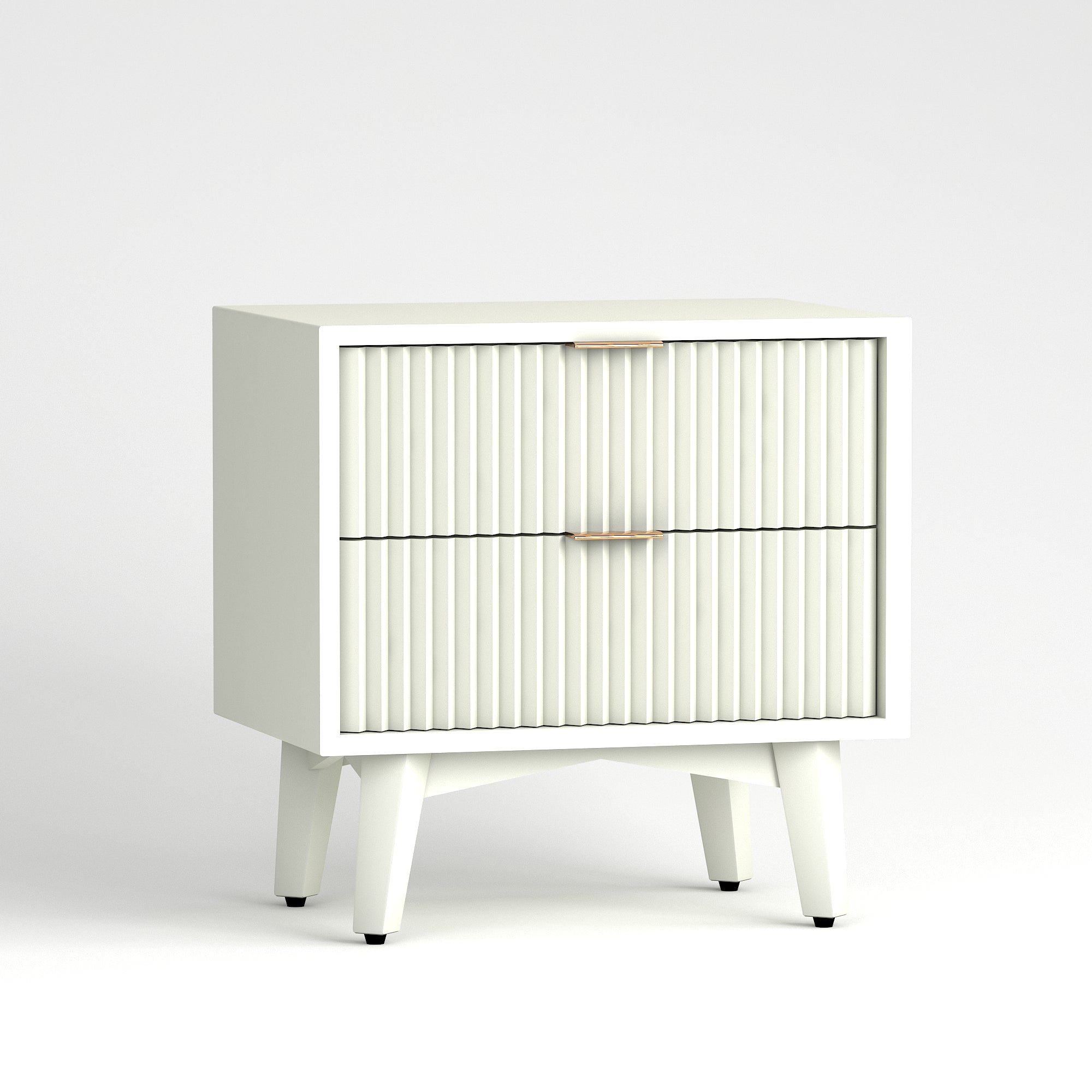 Craft D Art HDMR Premium Wood Bedside Table (White)