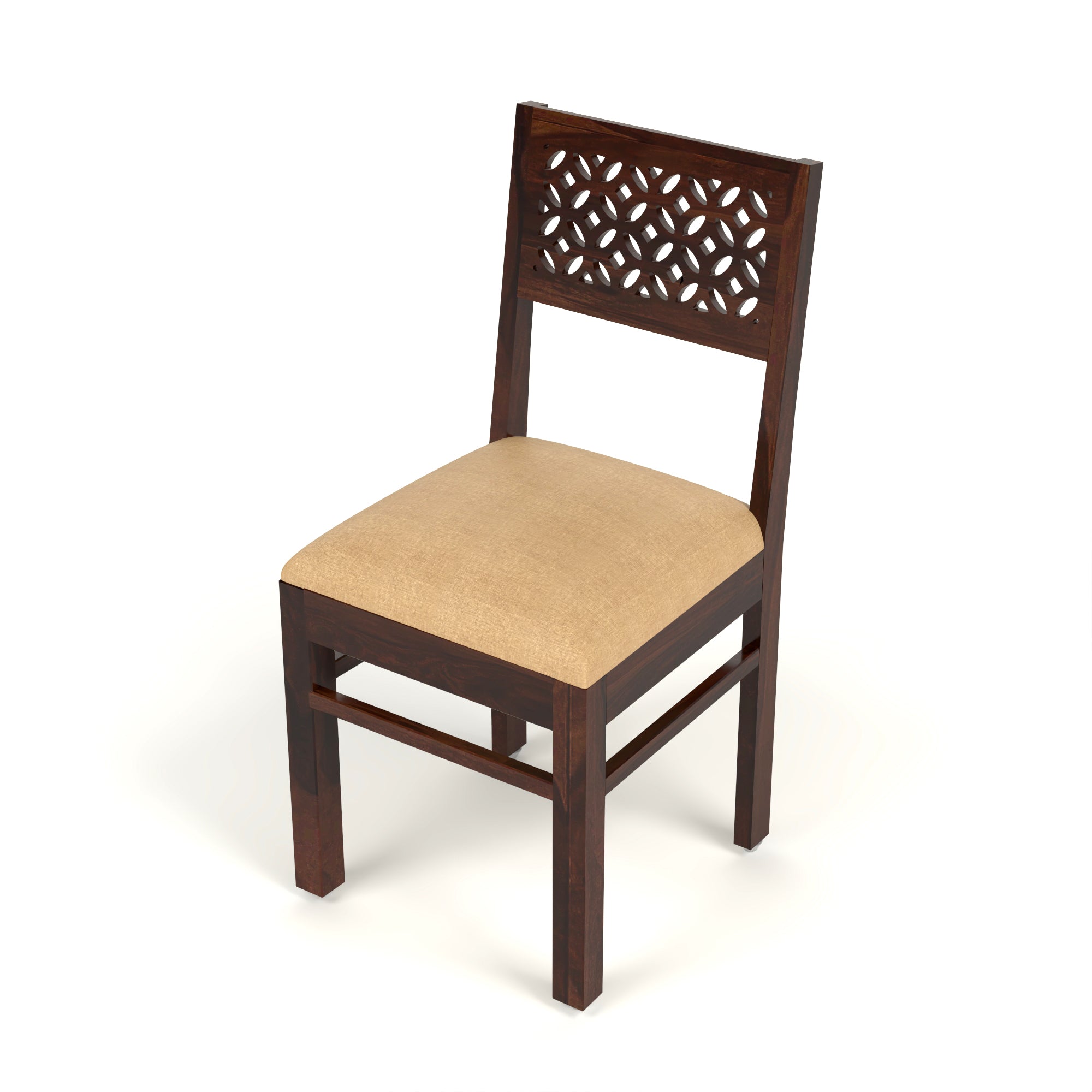 Craft D Art Sheesham Wood 2 Seater Carved Dining Table Set (Walnut Finish)