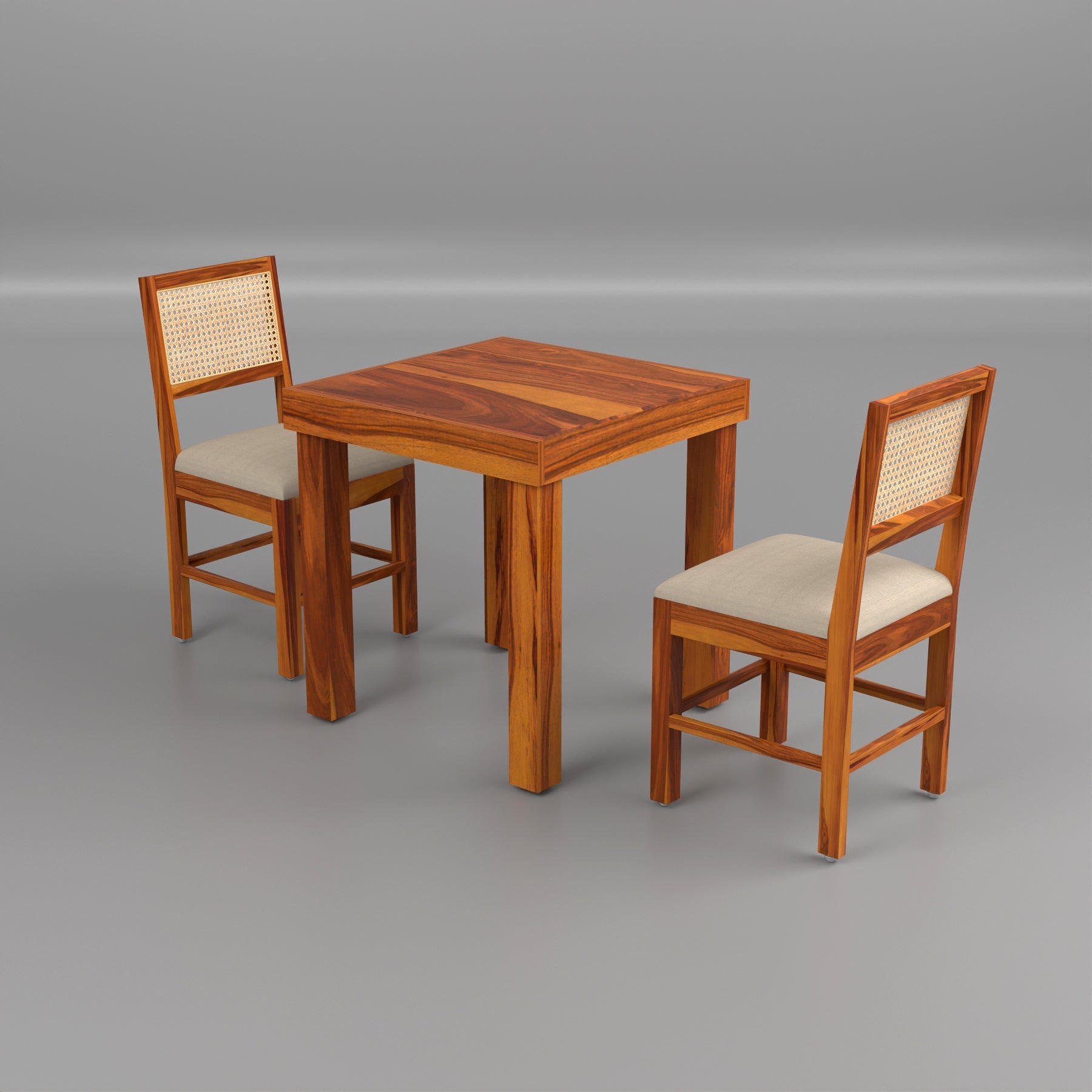 Craft D Art Sheesham Wood 2 Seater Dining Table Set