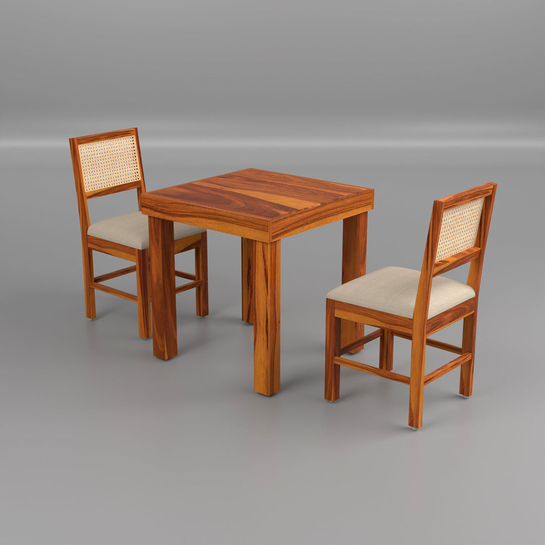 Craft D Art Sheesham Wood 2 Seater Dining Table Set
