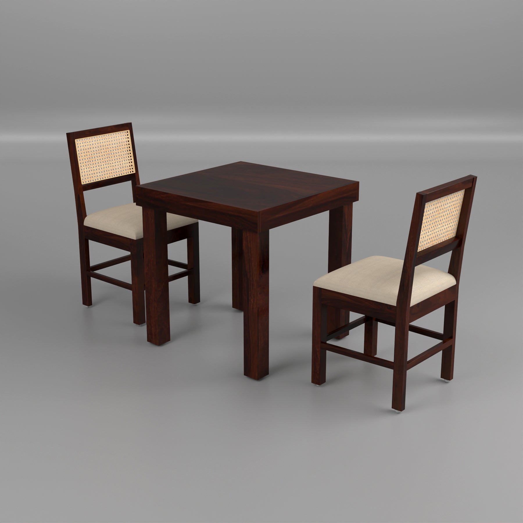 Craft D Art Solid Wood 2 Seater Dining Table Set