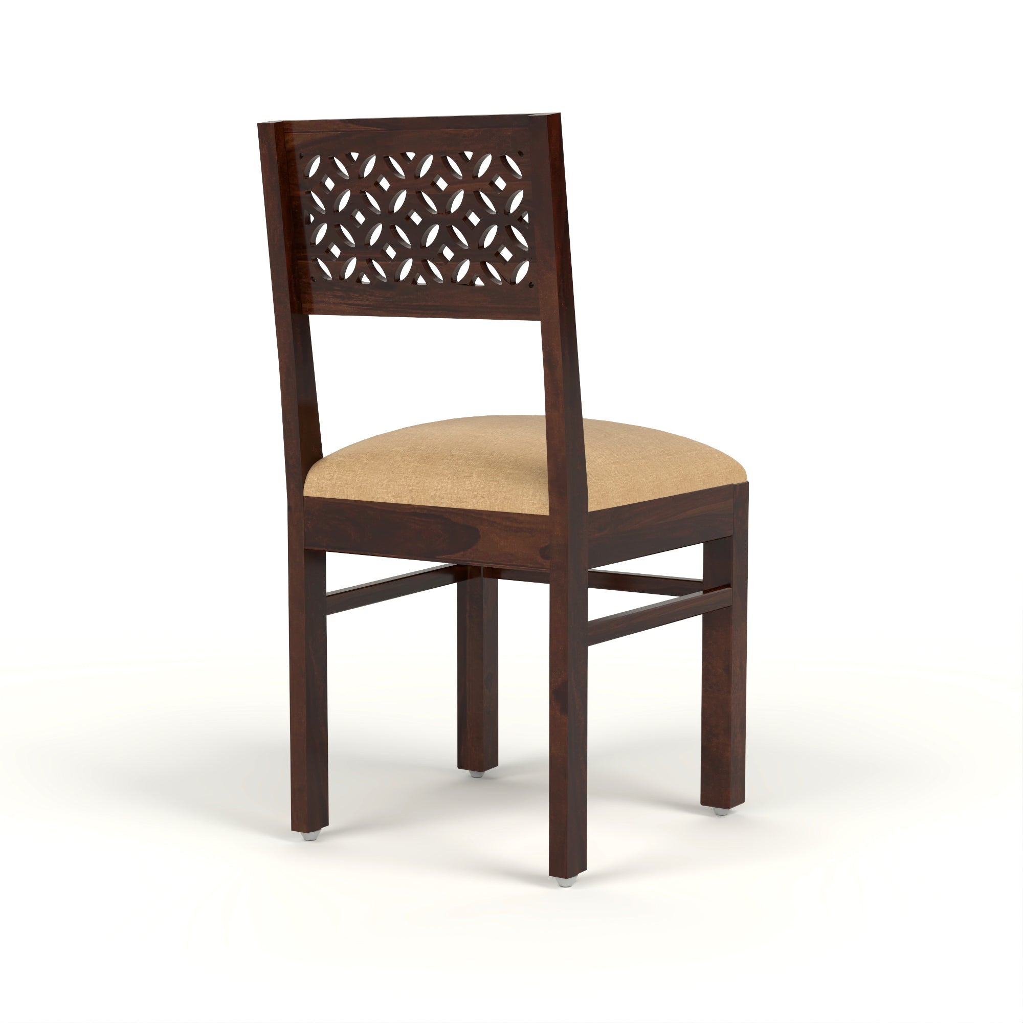 Craft D Art Sheesham Wood 2 Seater Carved Dining Table Set (Walnut Finish)