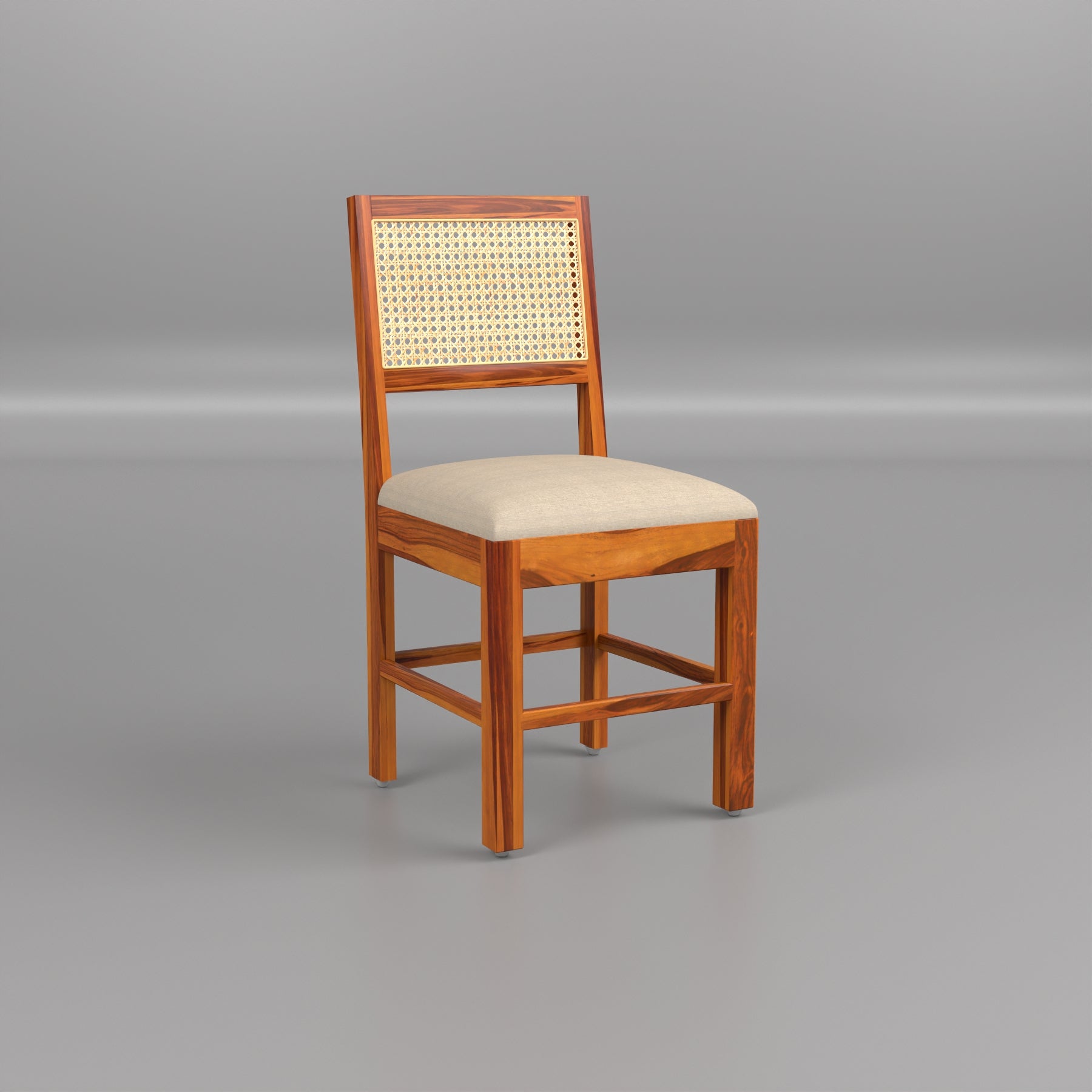 Uldaris Sheesham Wood Dining Set 6 Seater (Honey Finish)
