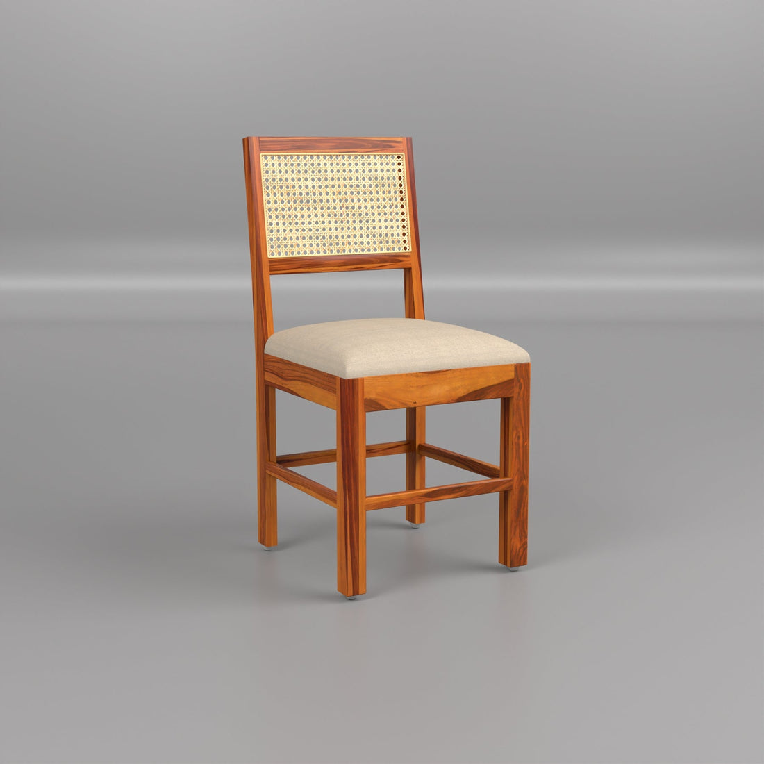 Uldaris Sheesham Wood Dining Set 6 Seater (Honey Finish)