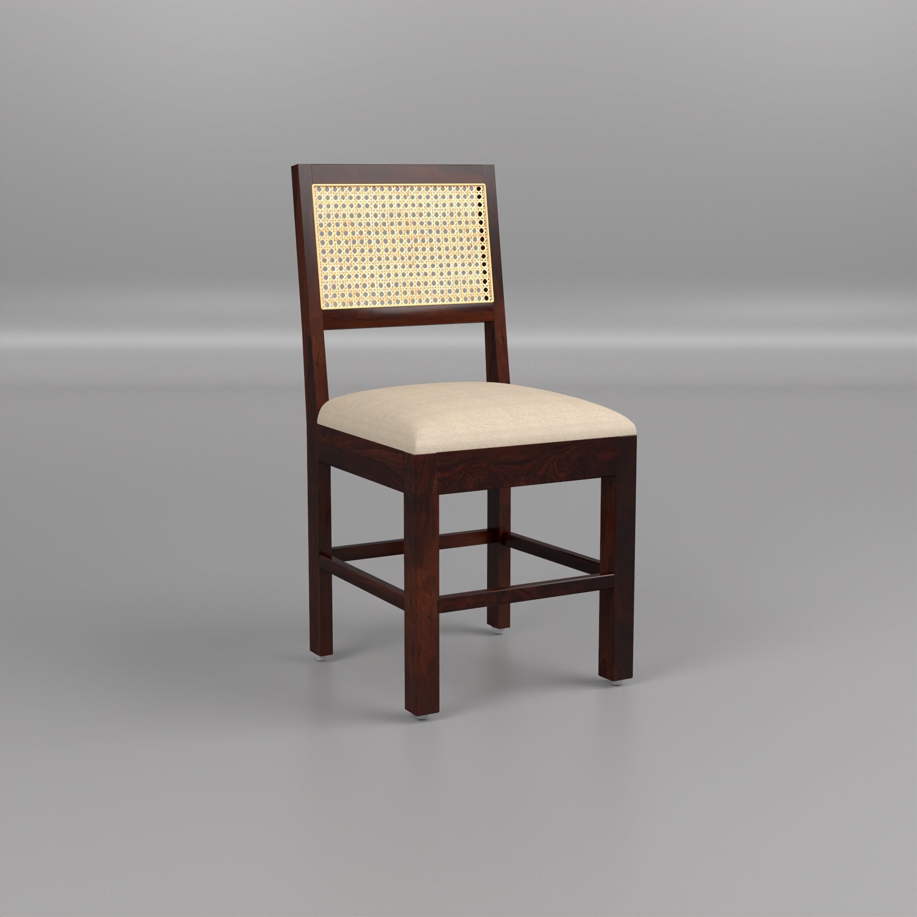 Uldaris Sheesham Wood Dining Set 4 Seater (Walnut Finish)