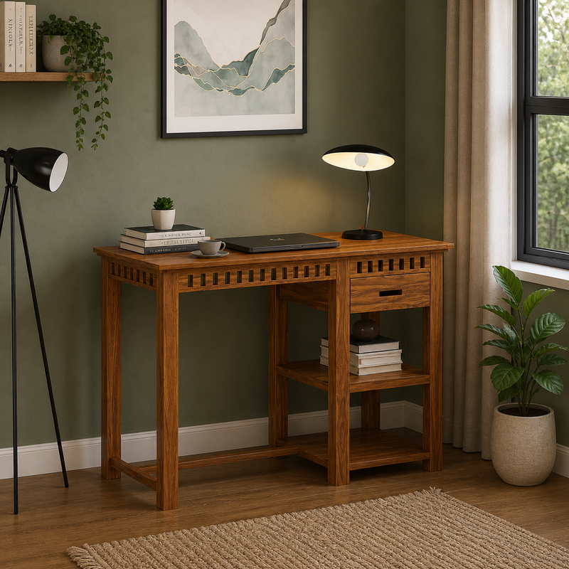 Craft D Art Sheesham Wood Study Desk with Drawer