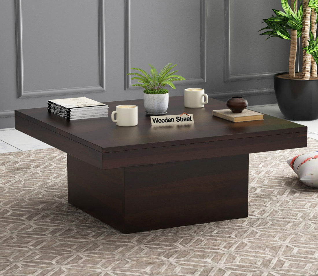 Craft D Art Sheesham Wood Center Table (Walnut Finish)