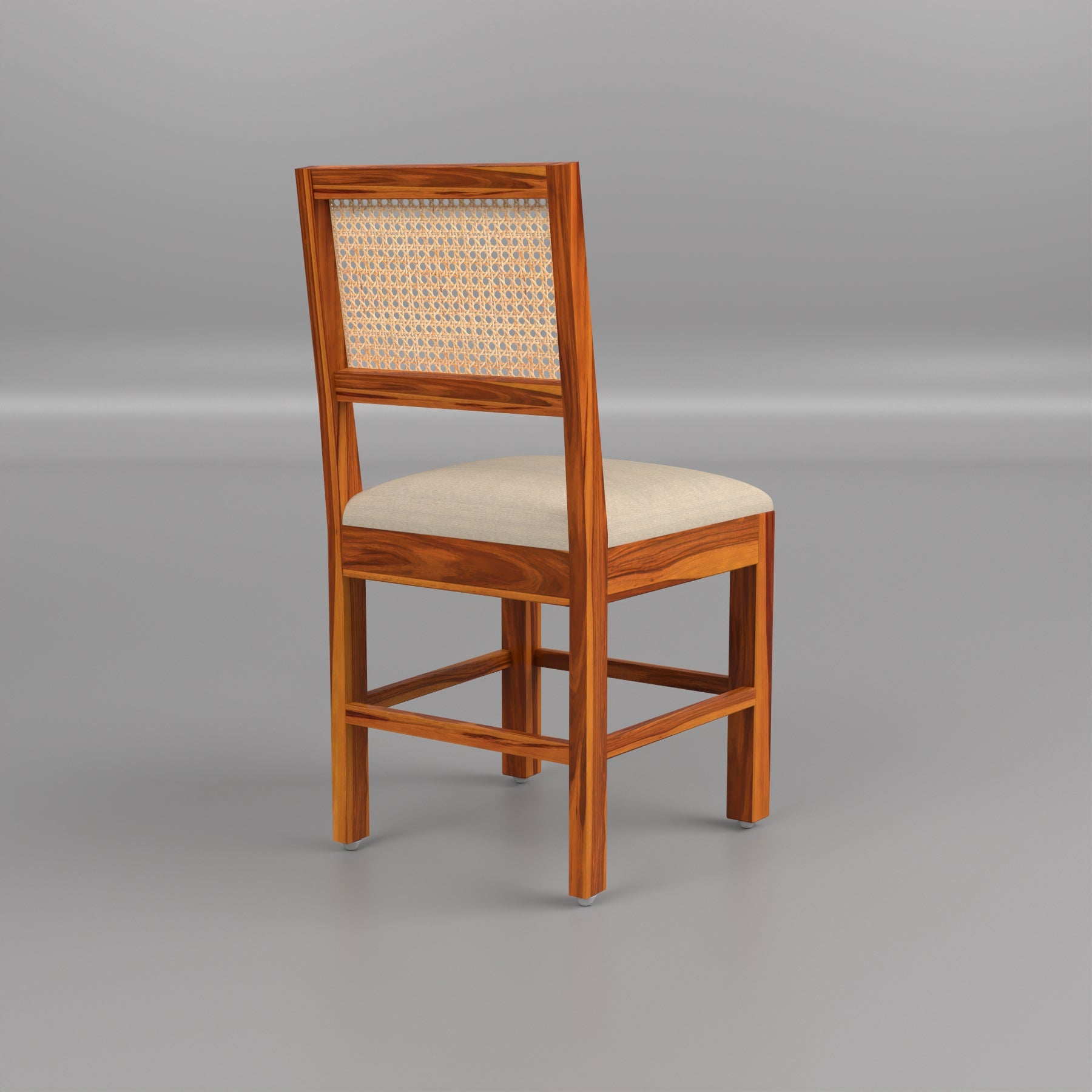 Uldaris Sheesham Wood Dining Set 4 Seater (Honey Finish)