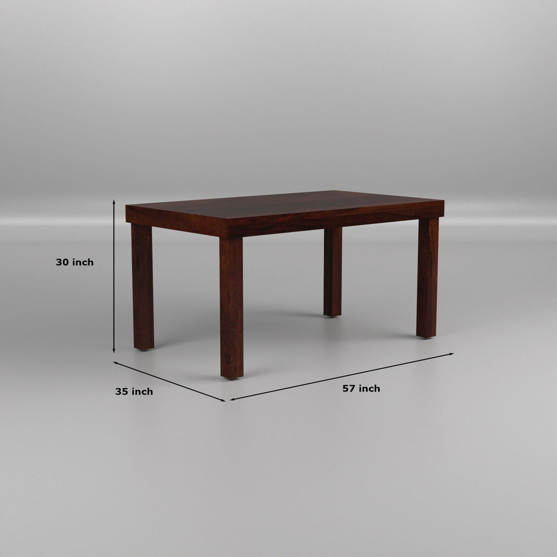 Uldaris Sheesham Wood Dining Set 6 Seater (Walnut Finish)