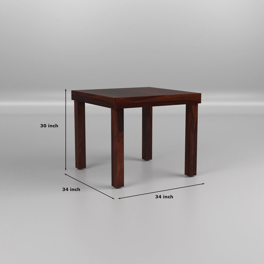 Uldaris Sheesham Wood Dining Set 4 Seater (Walnut Finish)