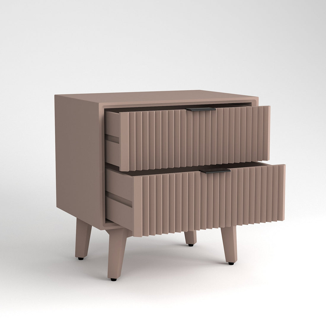 Craft D Art HDMR Premium Wood Bedside Table (Mocha Beige)