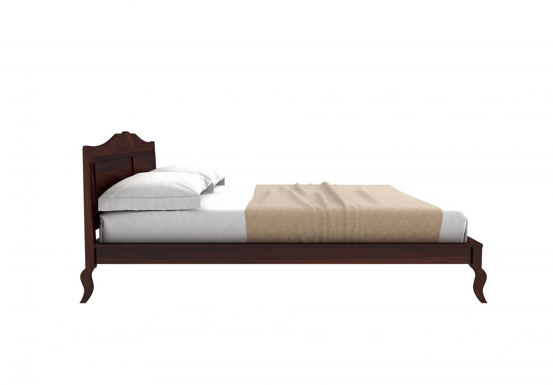 Craft D Art Sheesham Wood King Size Bed Without Storage (Walnut Finish)